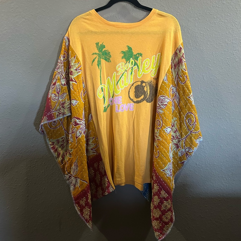 Bob Marley Graphic homemade with kantha material